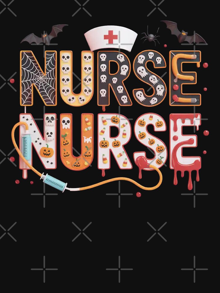 Spooky Cute Halloween Nurse T-Shirt | Fun & Unique Gift for Medical Heroes by arceeddesign