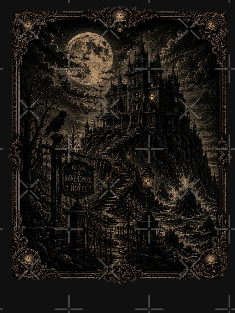 Haunted Hotel Under Full Moon by Harpagann
