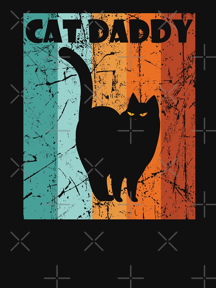 Cat Daddy Vintage Eighties Style Cat Retro Distressed by Slassyat