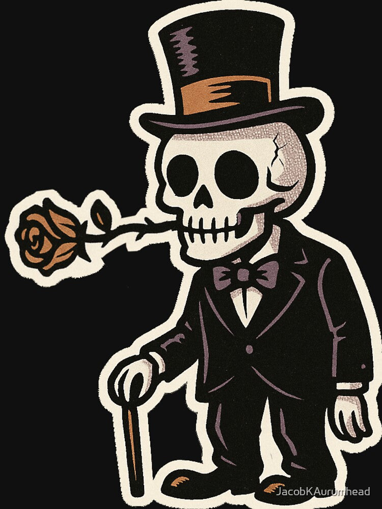Skeleton Gentleman – Retro 1960s Halloween Horror Comic Art by JacobKAurumhead