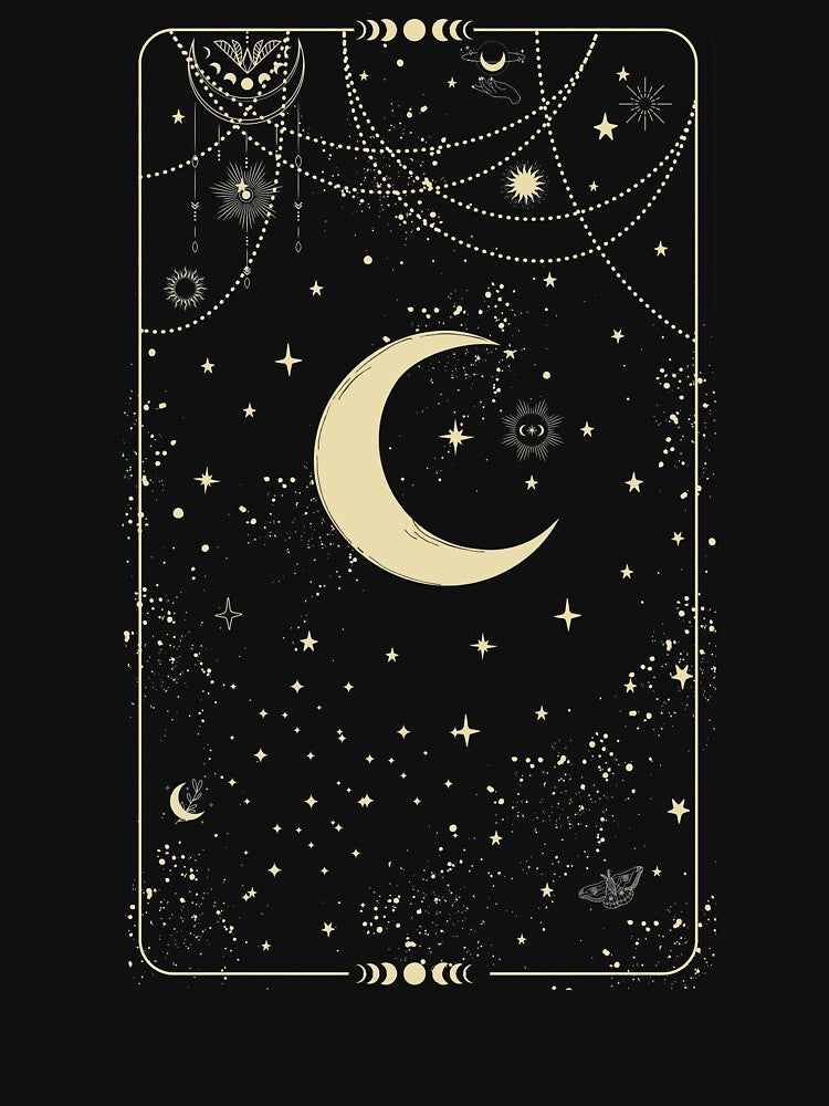 Dark Academia Aesthetic Tarot Aesthetic Moon Halloween Graphic Vintage by BELASKRI STORE