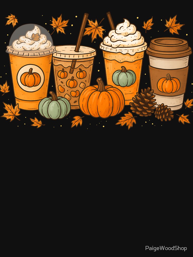 Coffee Pumpkin Latte Spice Coffee Love Fall Season Halloween by PaigeWoodShop