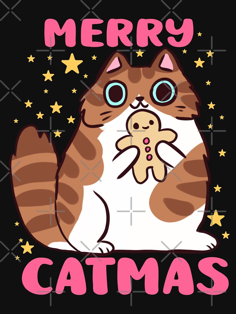 Merry catmas cute Christmas cat for cat lovers by Yarafantasyart