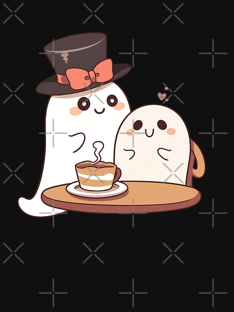 Kawaii Ghosts With Hot Chocolate by SweetClicks123