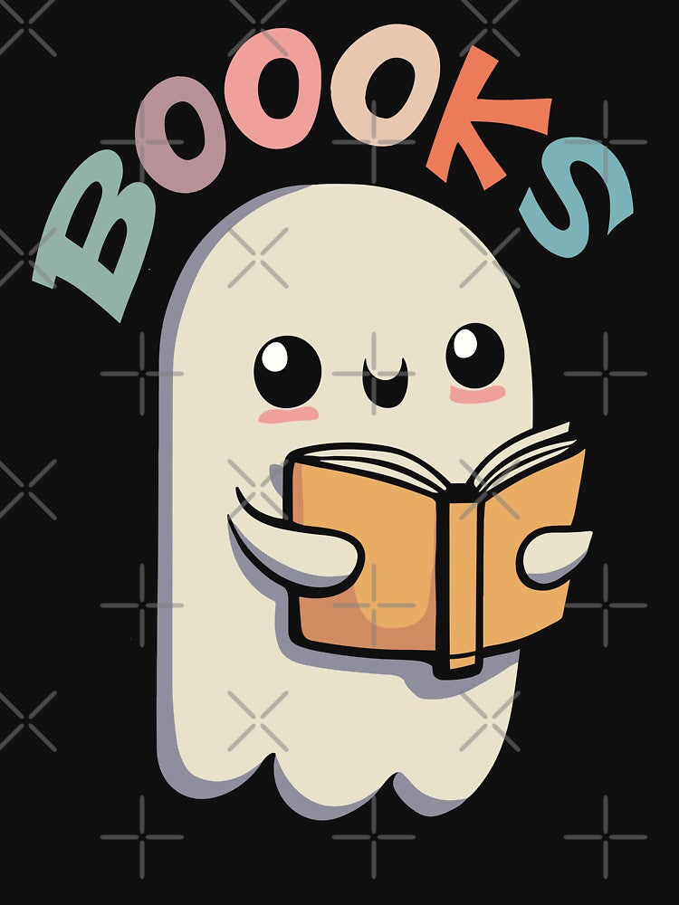 Boooks - Cute ghost reading a book by PrintSoulDesign