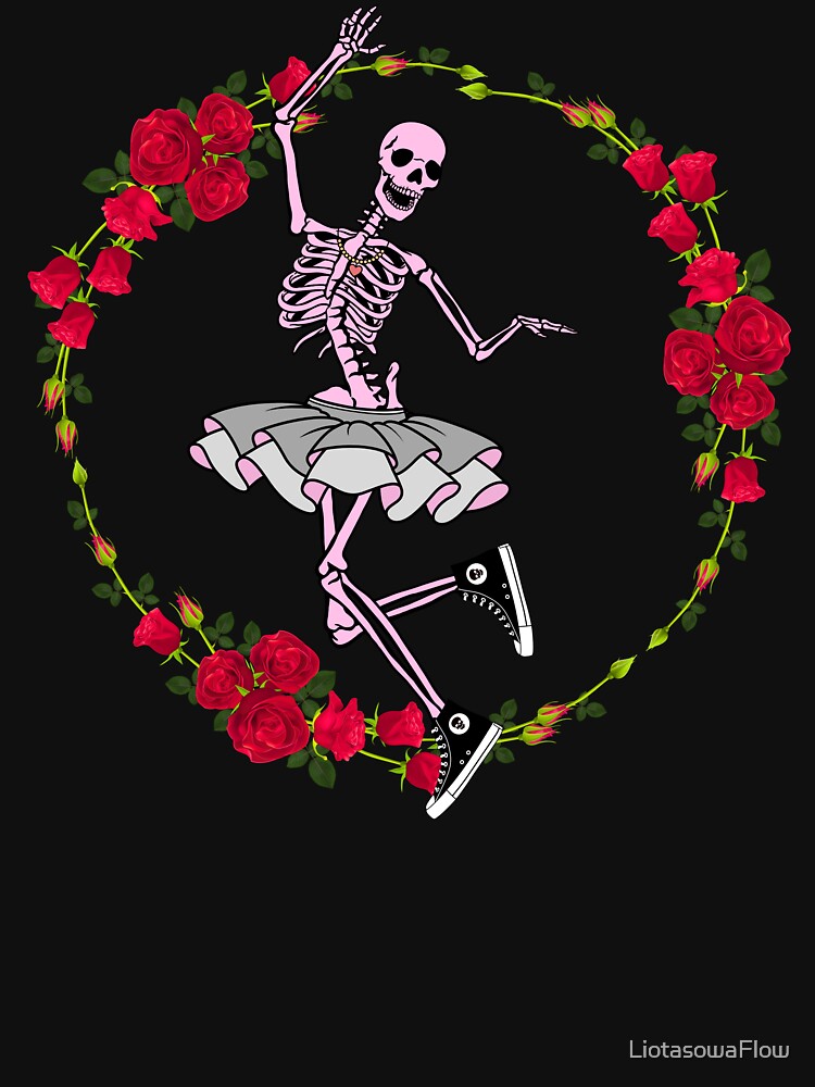 Skeleton Ballerina Dancing Spooky Skeleton by LiotasowaFlow