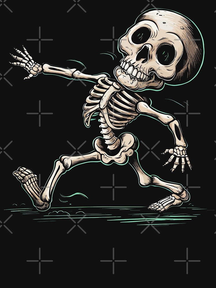 Funny Dancing Skeleton Halloween by Quirky Shirts
