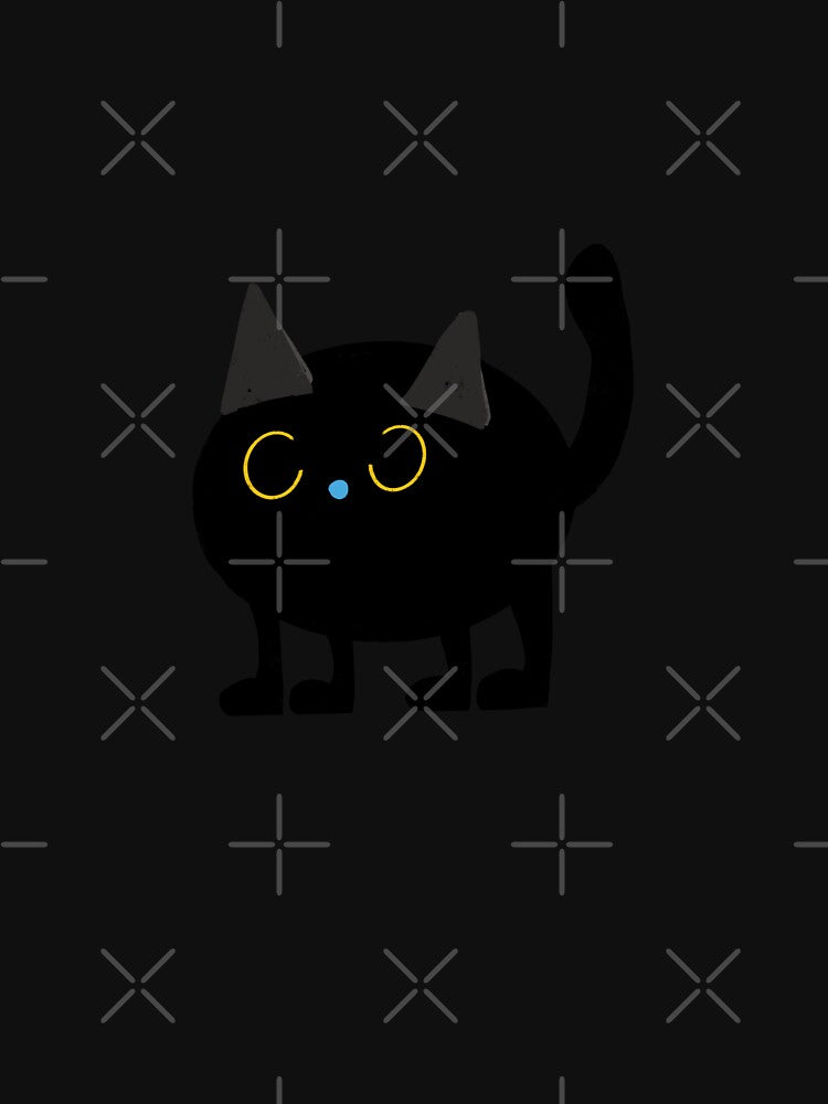 Halloween Cute Kawaii Black Cat Yellow by susycosta