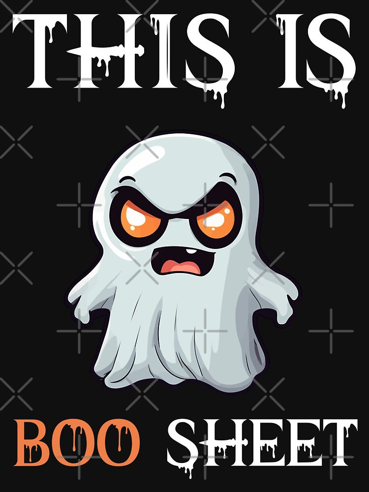 This Is Boo Sheet Ghost Halloween by Quirky Shirts