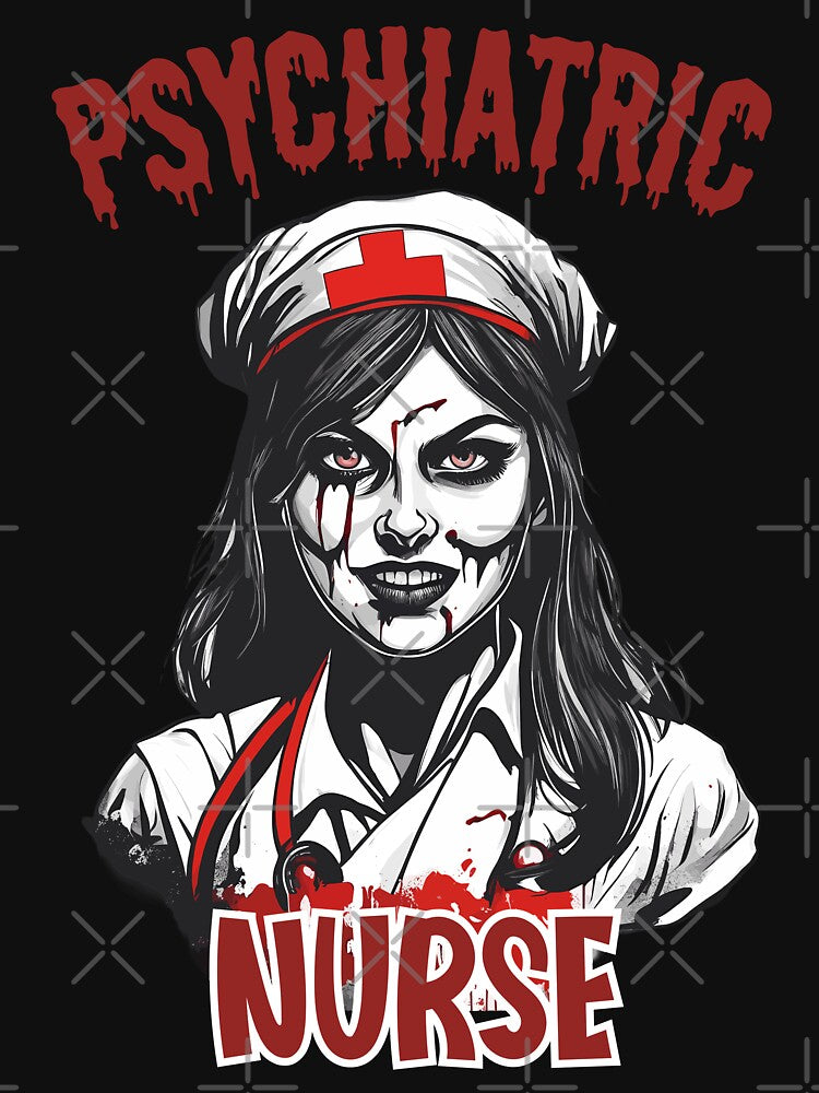 Psychiatric Nurse Halloween Medical Horror by Quirky Shirts