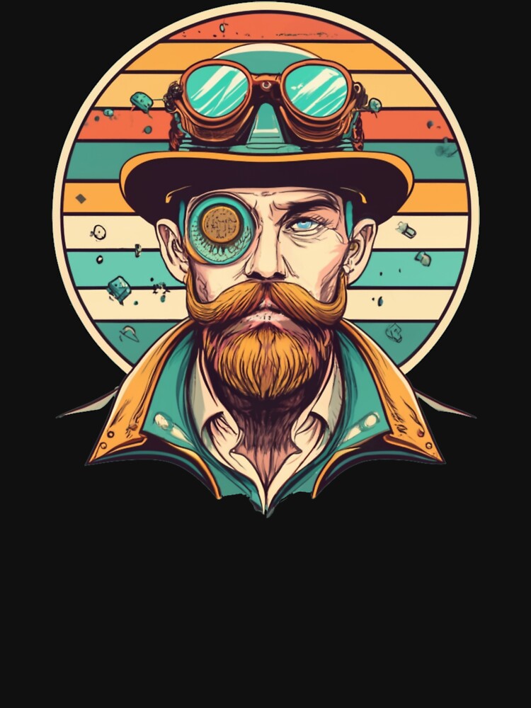 Steampunk male - retro sunset- Steampunk Art by Chaotic Joy
