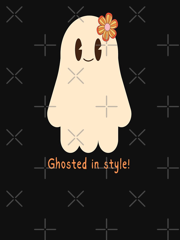Cute Ghost with Flower | Ghosted in Style | Adorable Halloween Art by Gnome to Express