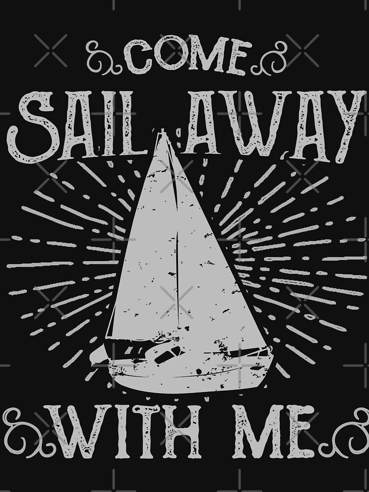 Sailboat Retro Vintage Distressed Design by JakeRhodes