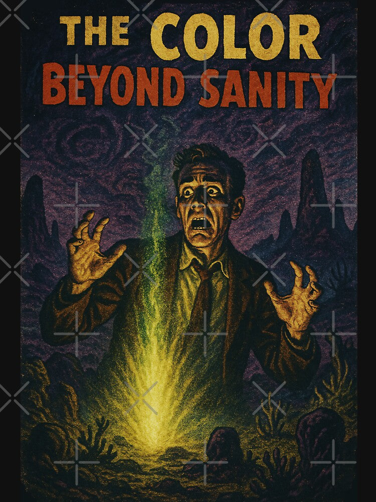 The Color Beyond Sanity – 1940s Retro Alien Horror Comic Illustration by EnjoyaGift
