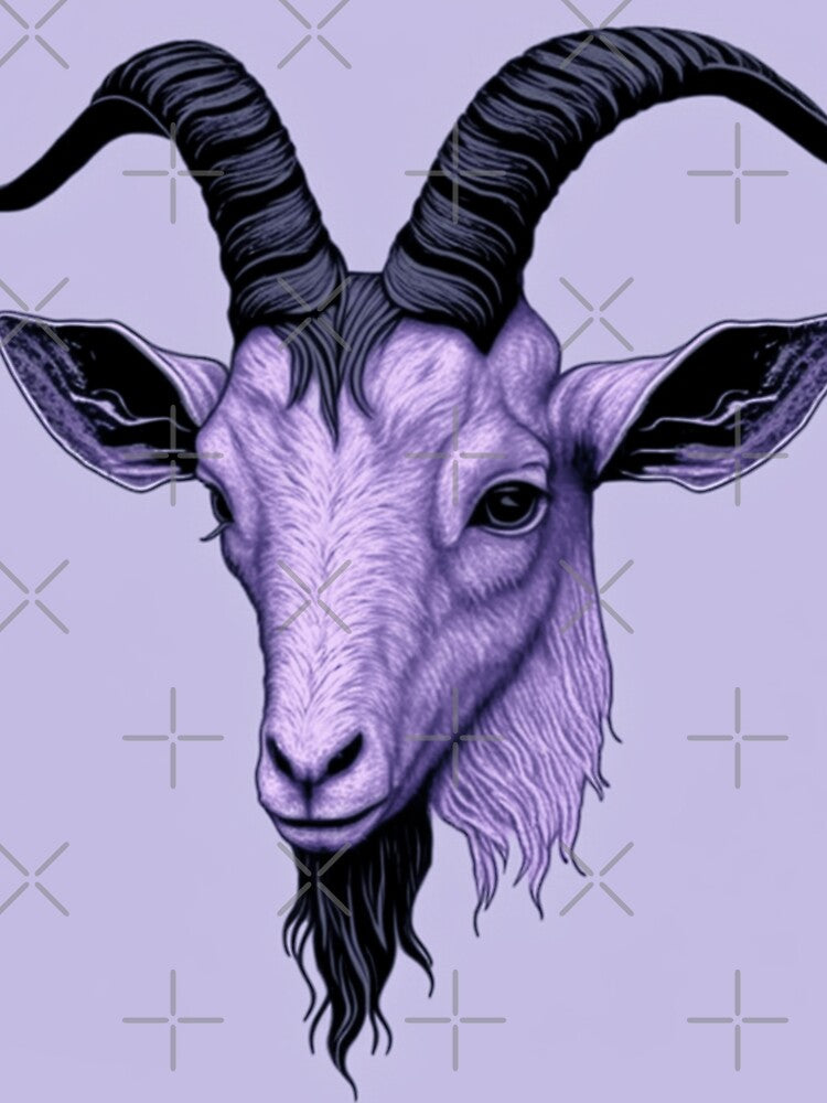 Pastel Purple Goat Head by OccultOddities0
