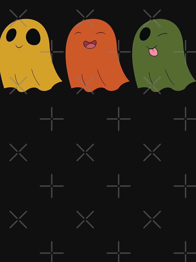 Trio of Cute Ghosts – Retro Halloween Vibes by Cannaxes Studio
