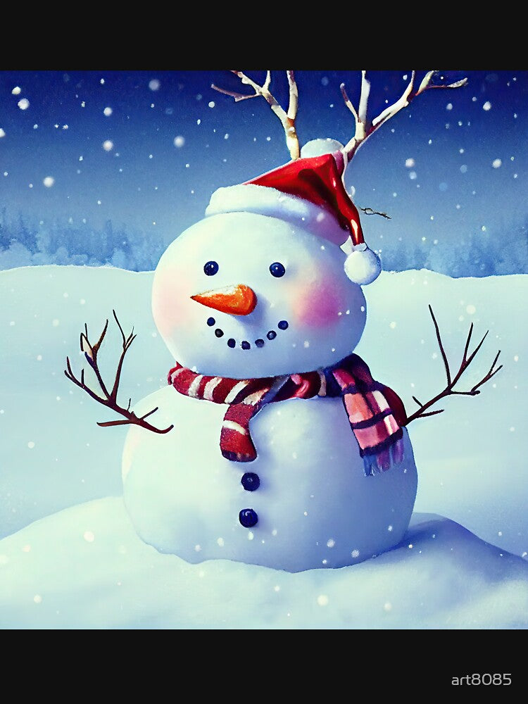 Cute Christmas Snowman by art8085