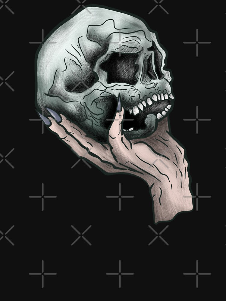theatre hand holding skull by atlasbackache