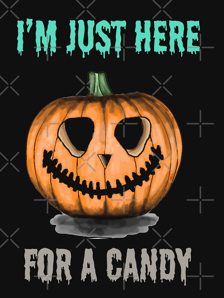 Halloween pumpkin, Im just here for a candy no 6 by mon-artist