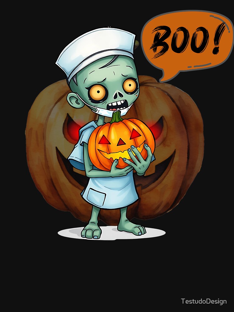 Zombie Nurse With Pumpkin by TestudoDesign