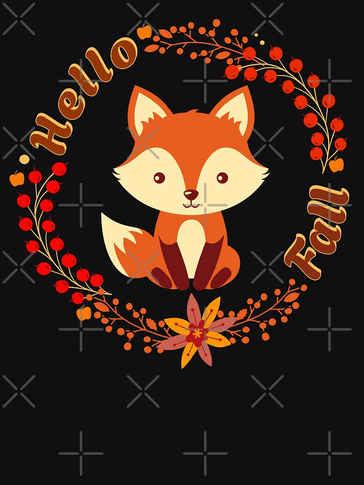 Hello Fall with Fox: Cozy Autumn by artemiscape