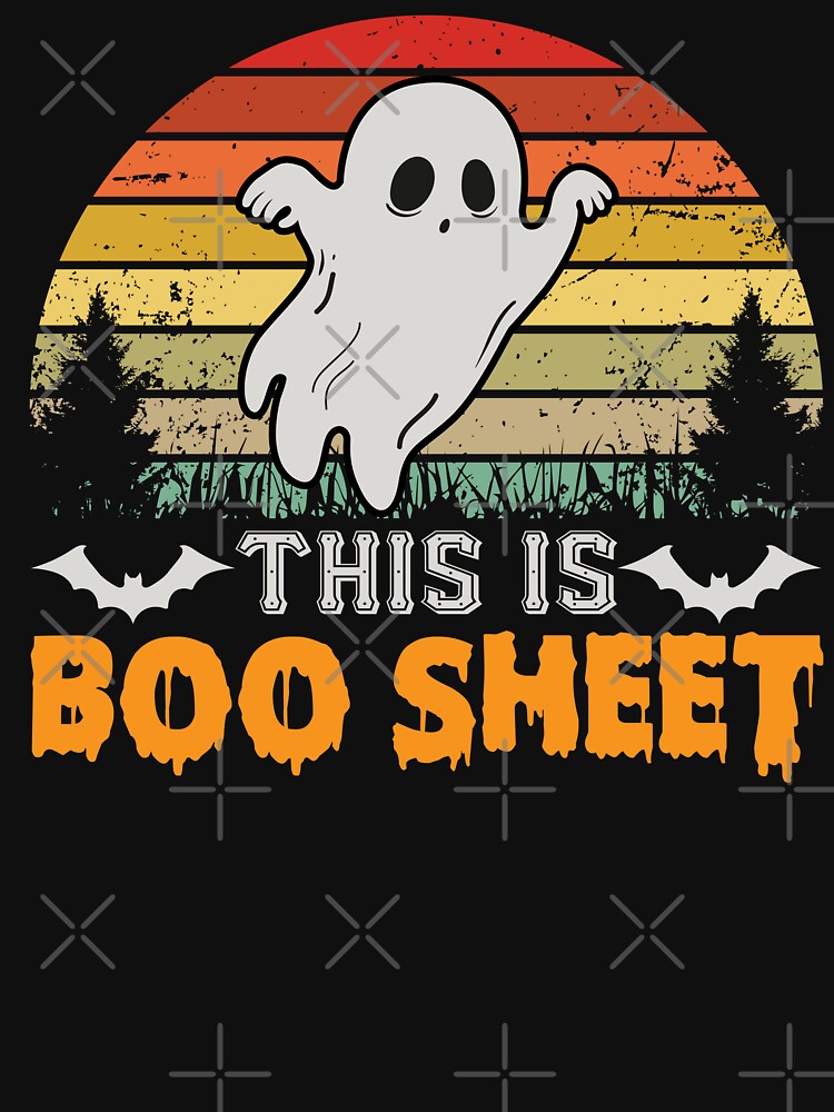 This Is Boo Sheet Ghost Retro Halloween Costumes Men and Women by Rasu Art