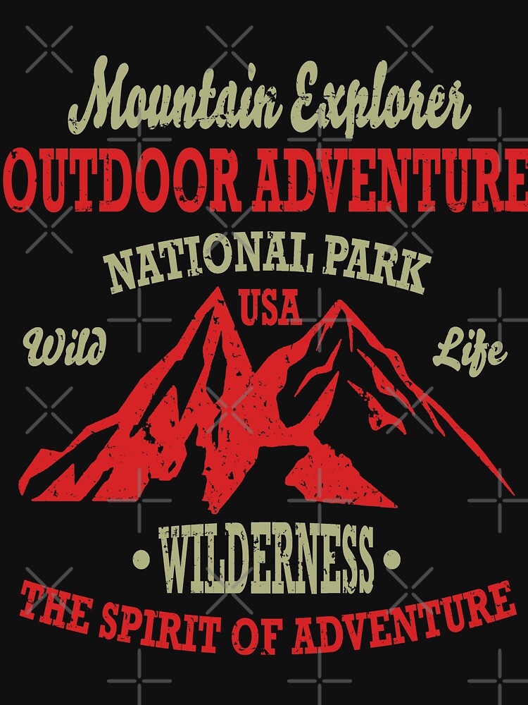 Mountain Explorer Retro Vintage Distressed Design by JakeRhodes