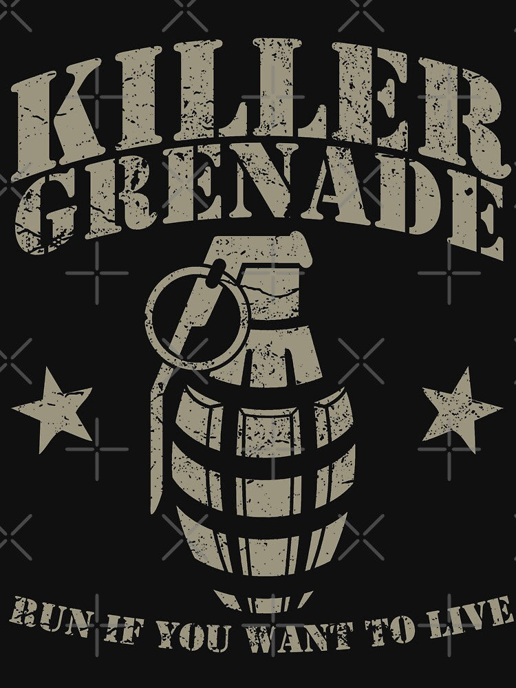 Killer Grenade Retro Vintage Distressed Design by JakeRhodes