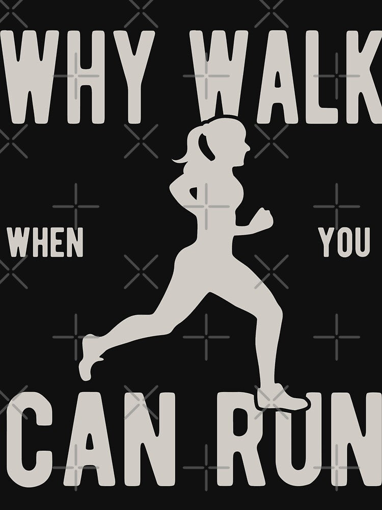 Why Walk Run Retro Vintage Distressed Woman Design by JakeRhodes