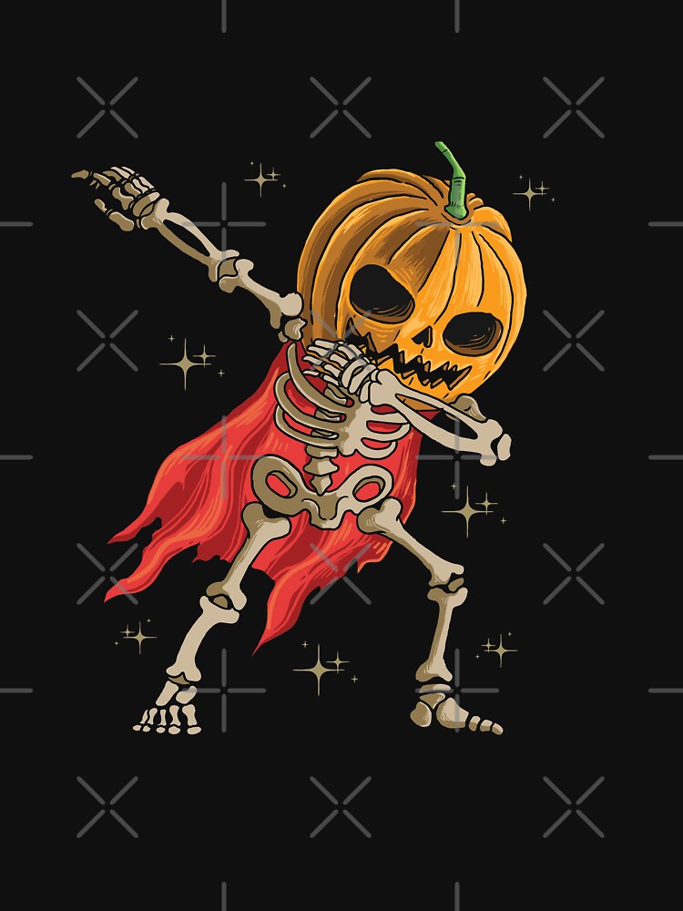 Dabbing Skeleton Halloween - Boo Dabbing Ghost Funny Halloween by Inkwell-TikNik