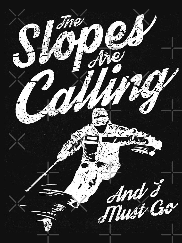 Ski Slopes Retro Vintage Distressed Design by JakeRhodes
