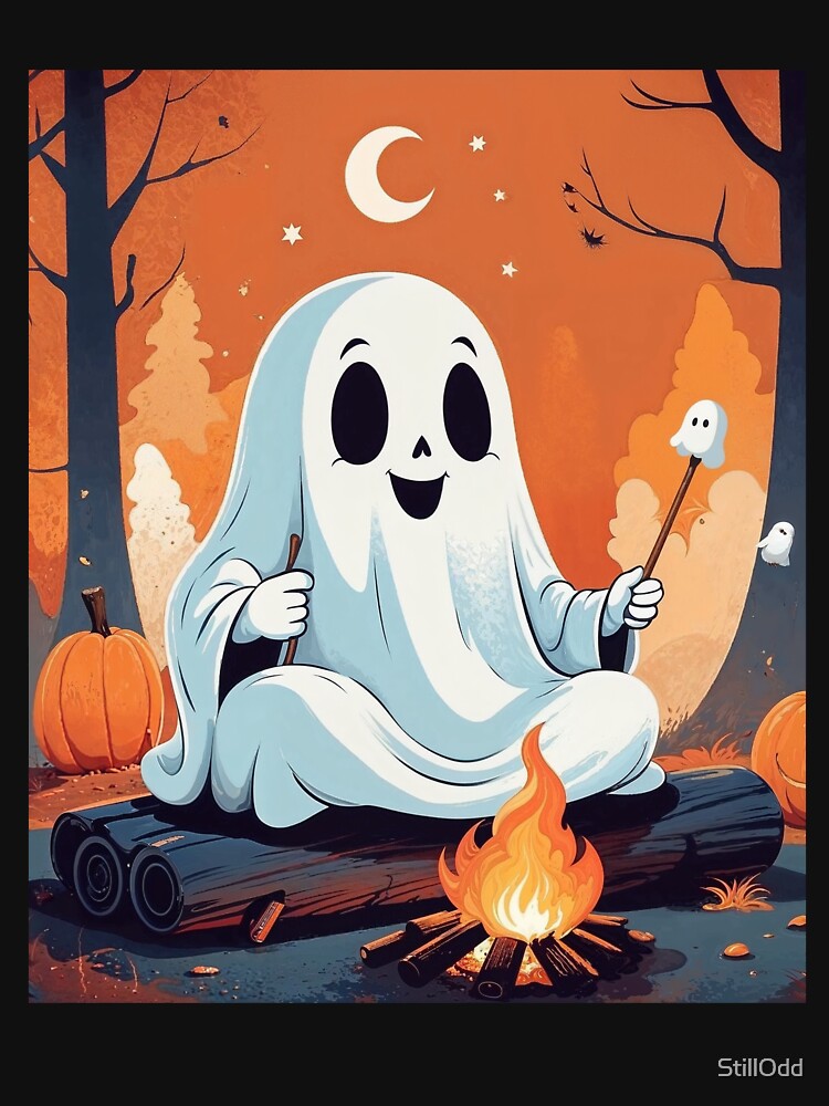 Ghost Campfire, Cozy Halloween Night with S'mores by StillOdd