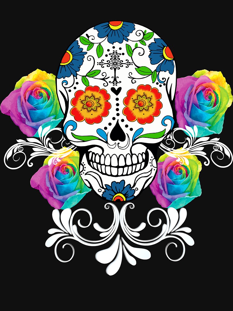 Colorful Day of the Dead Sugar Skulls by Atteestude