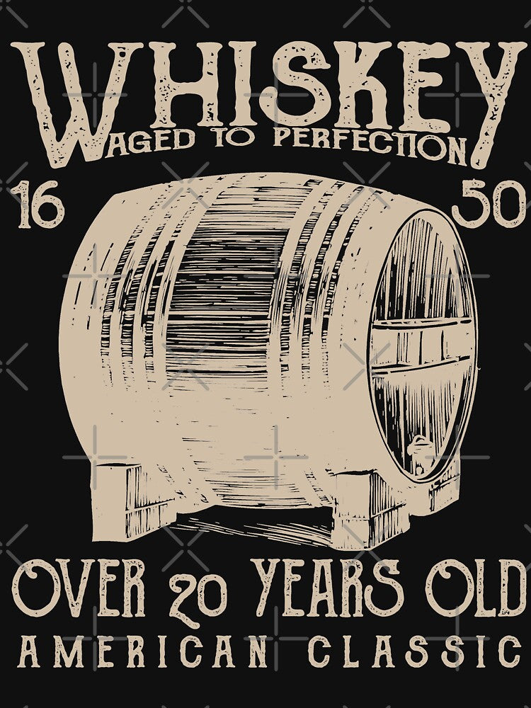 Whiskey Barrel Retro Vintage Distressed Design by JakeRhodes