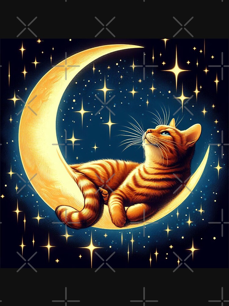Cat on the moon by Wild-way Art