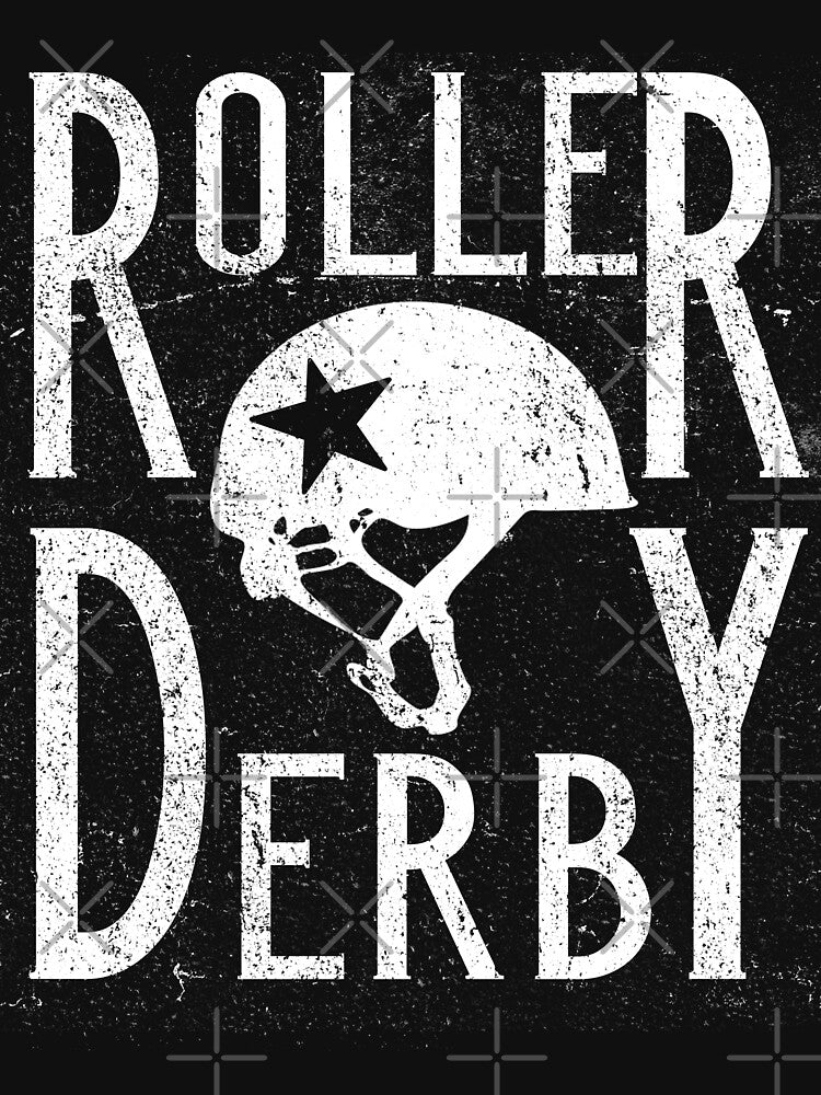 Roller Derby Helmet Retro Vintage Distressed Design by JakeRhodes