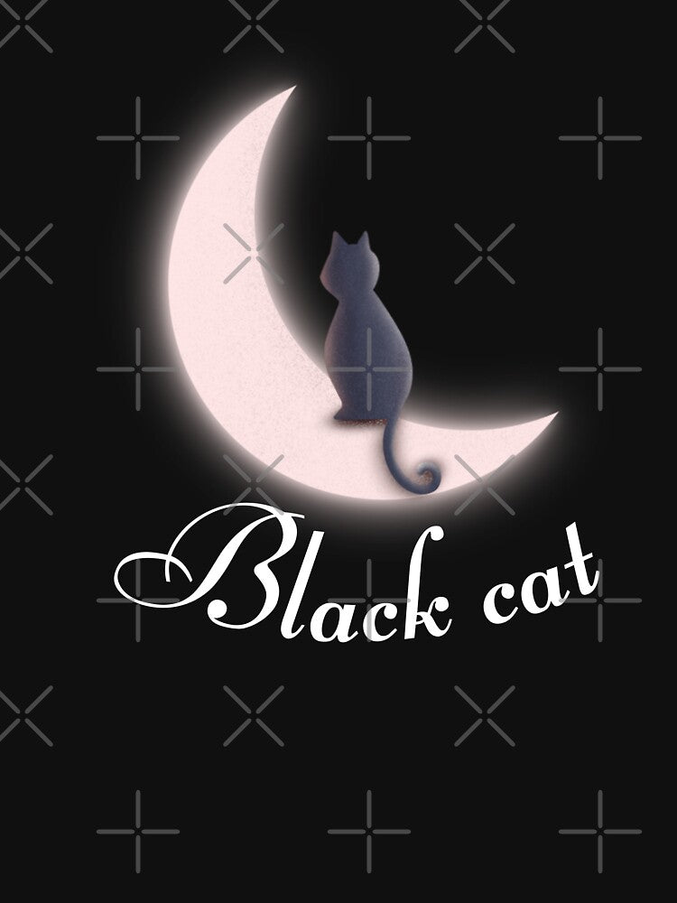 black cat with a moon by Jacob noro