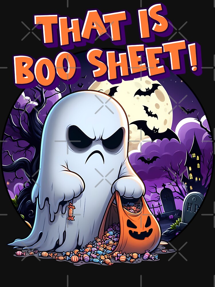 That is BOO Sheet! Mad Halloween Ghost by Frog Level Treasures