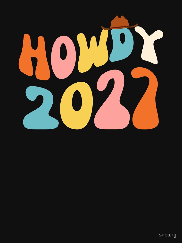 Howdy 2027 funny 2027 NYE New year's eve party Groovy by snowry