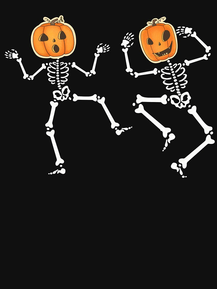 Dancing Skeletons Dance Challenge Halloween Scary Skeleton | Dancing Skeleton with Pumpkin Head Halloween | Rocker Skeleton Hand Rock On Costume Funny Halloween by FitBeast