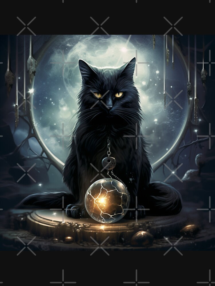 cat in front of crystal ball by Marie Colençon