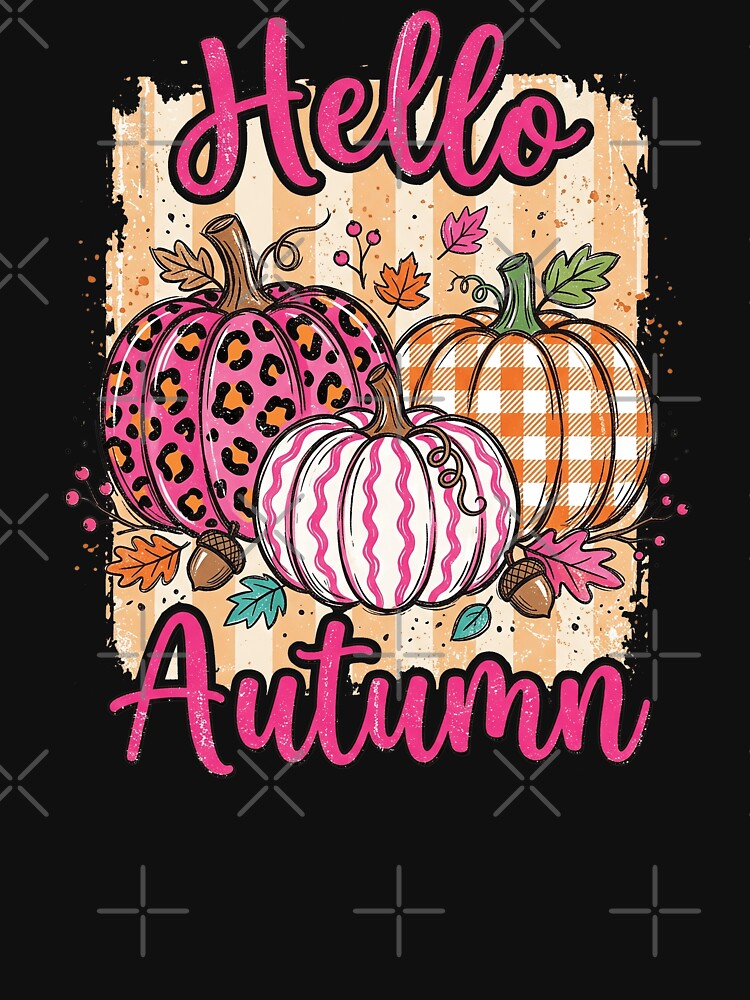 Hello Autumn Pink Leopard Pumpkin Trio by hidetheyasin