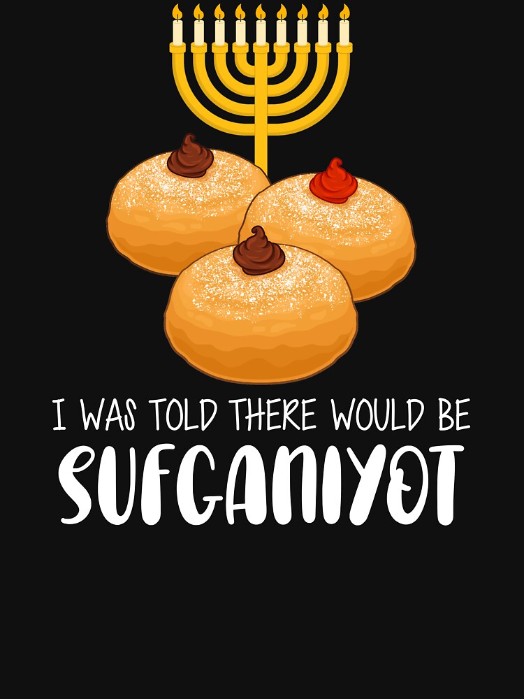 Hanukkah Menorah Jewish Holiday Sufganiyot design by jakehughes2015