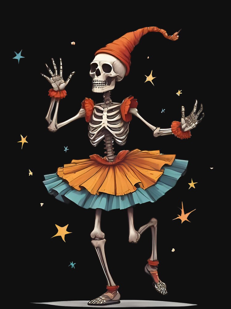Dancing Skeleton in Tutu black – Cute Spooky Halloween by Dream Magic Co