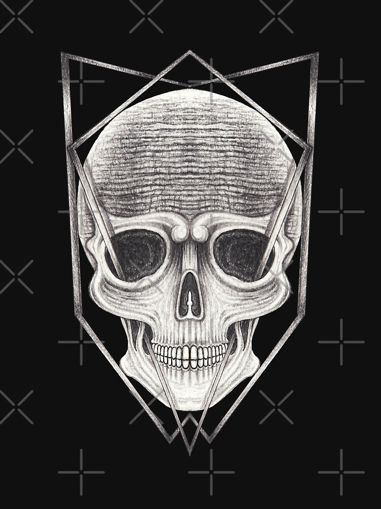 Skull with graphic design by Jiwsurreal