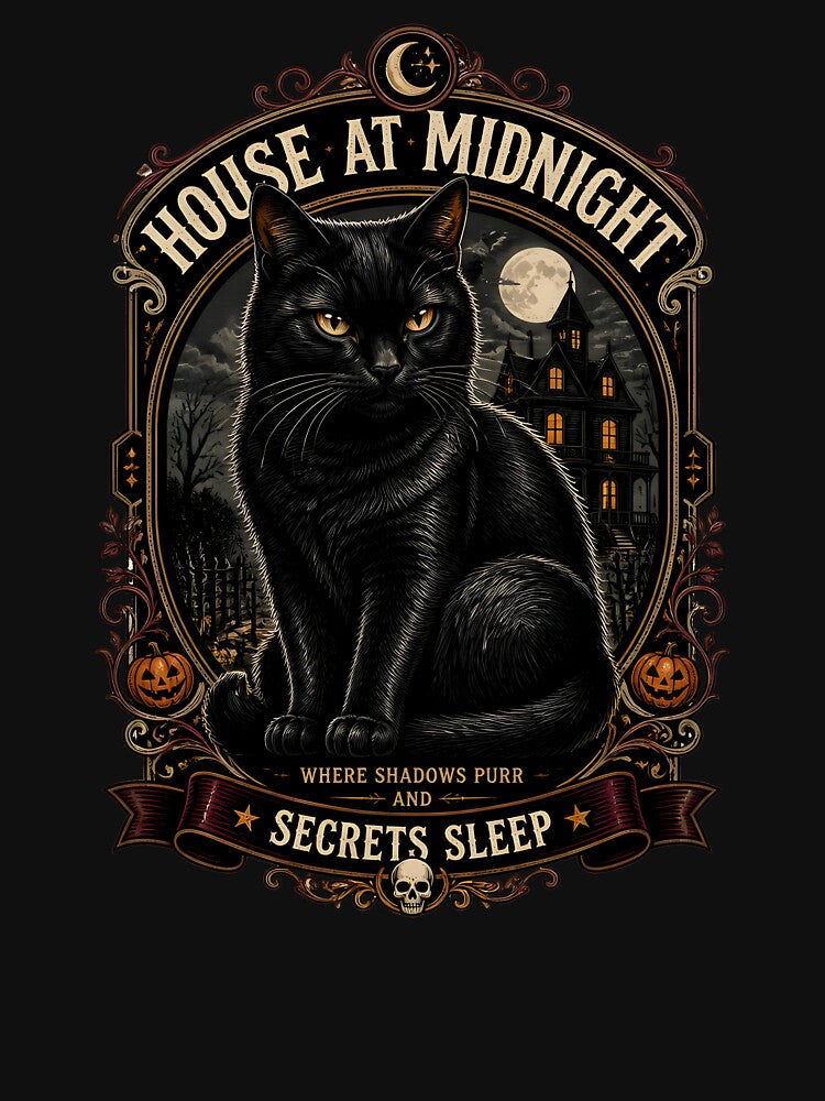 House At Midnight Gothic Storybook Poster Halloween by BernoNickel