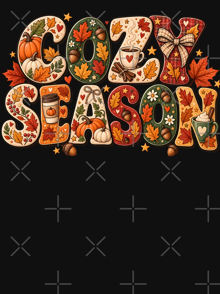 Cute Cozy Season Fall Autumn Pumpkin Coffee Leaves by Nordo Studio