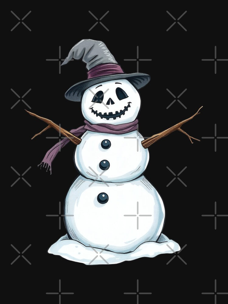Spooky Snowman with a Hat | Winter Decor by UnhingedBird