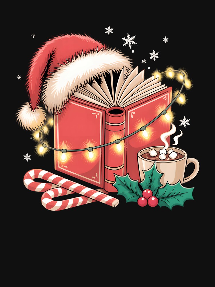 Book Lover Christmas Santa Hat Reading Teacher Men Women Kids by clothesy7