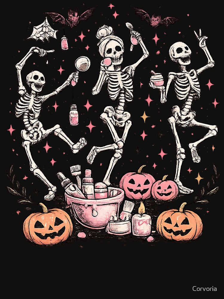 Esthetician Halloween Gift Skeleton Skincare Art by Corvoria
